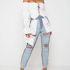 Maniere De Voir Shirt and Boyfriend Jeans